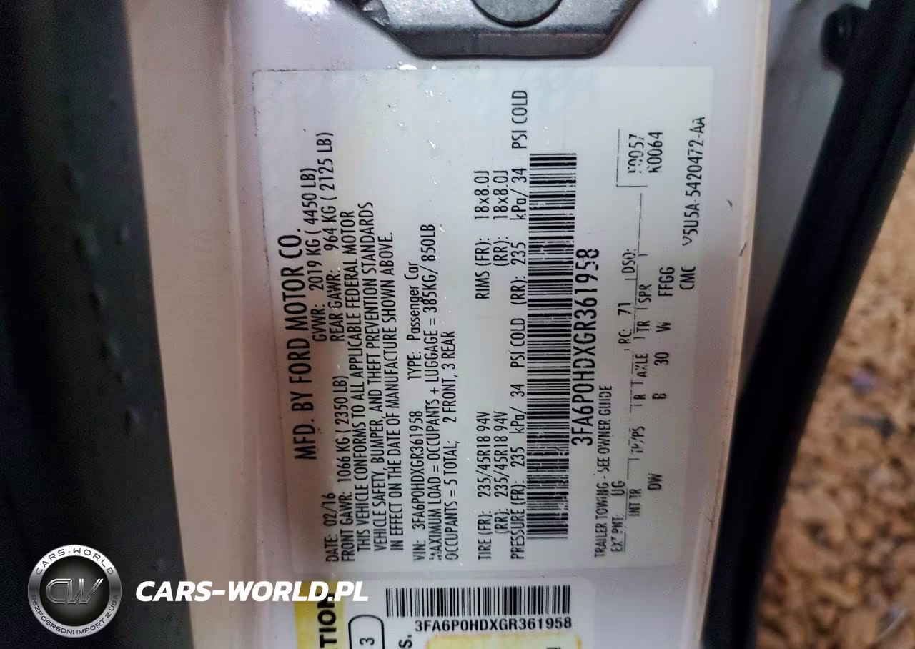 2016 Ford Fusion Se VIN:3FA6P0HDXGR361958 - 12