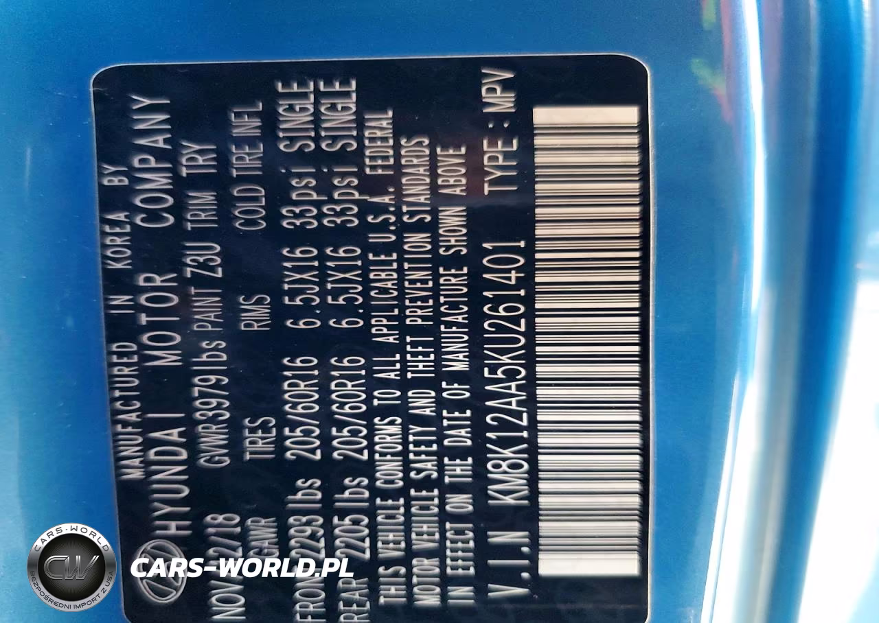 2019 Hyundai Kona Se VIN:KM8K12AA5KU261401 - 13