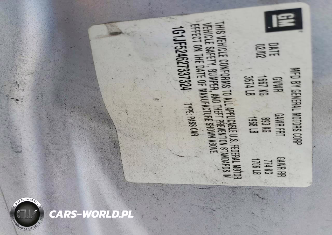 2002 Chevrolet Cavalier Ls VIN:1G1JF524627337324 - 12