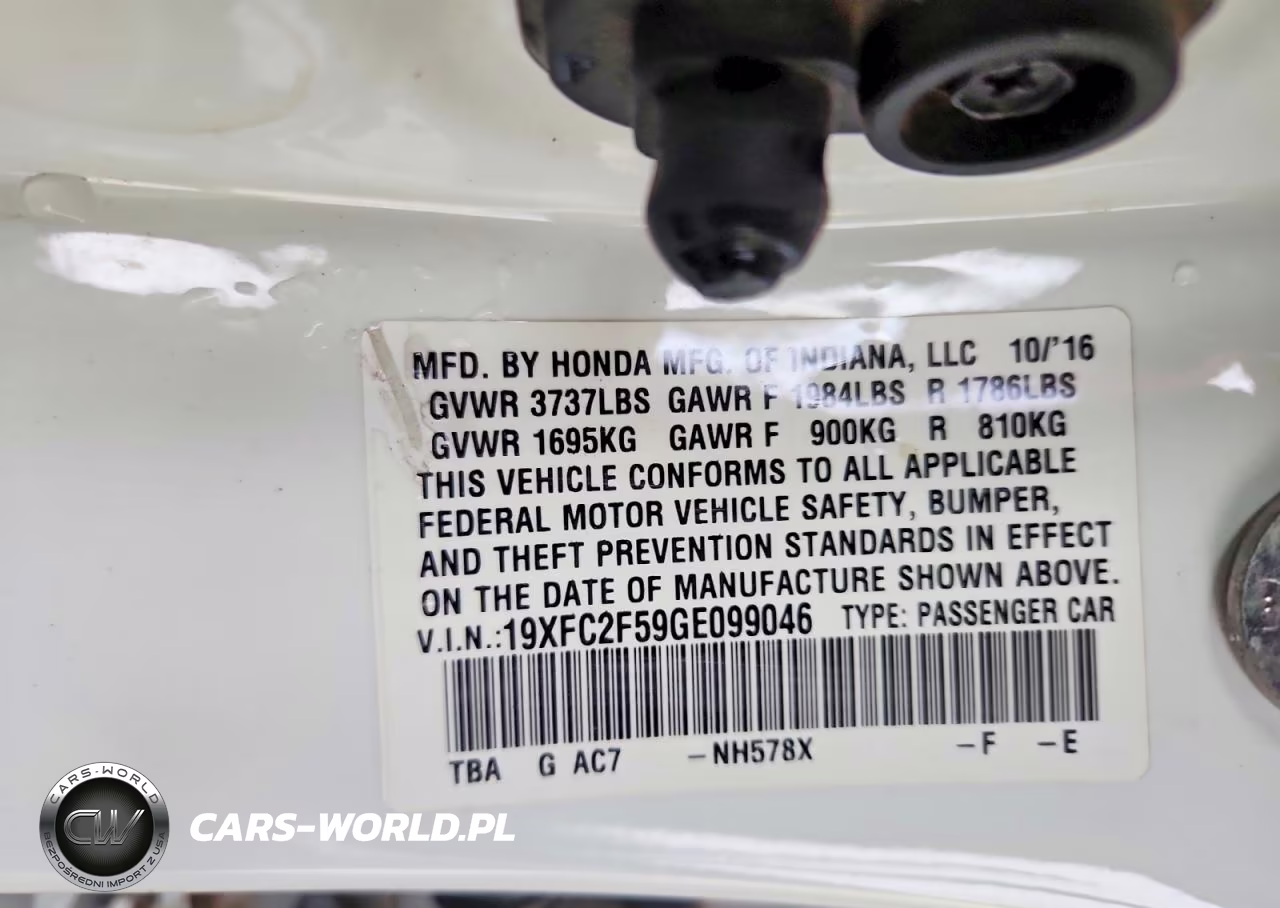 2016 Honda Civic Lx VIN:19XFC2F59GE099046 - 12