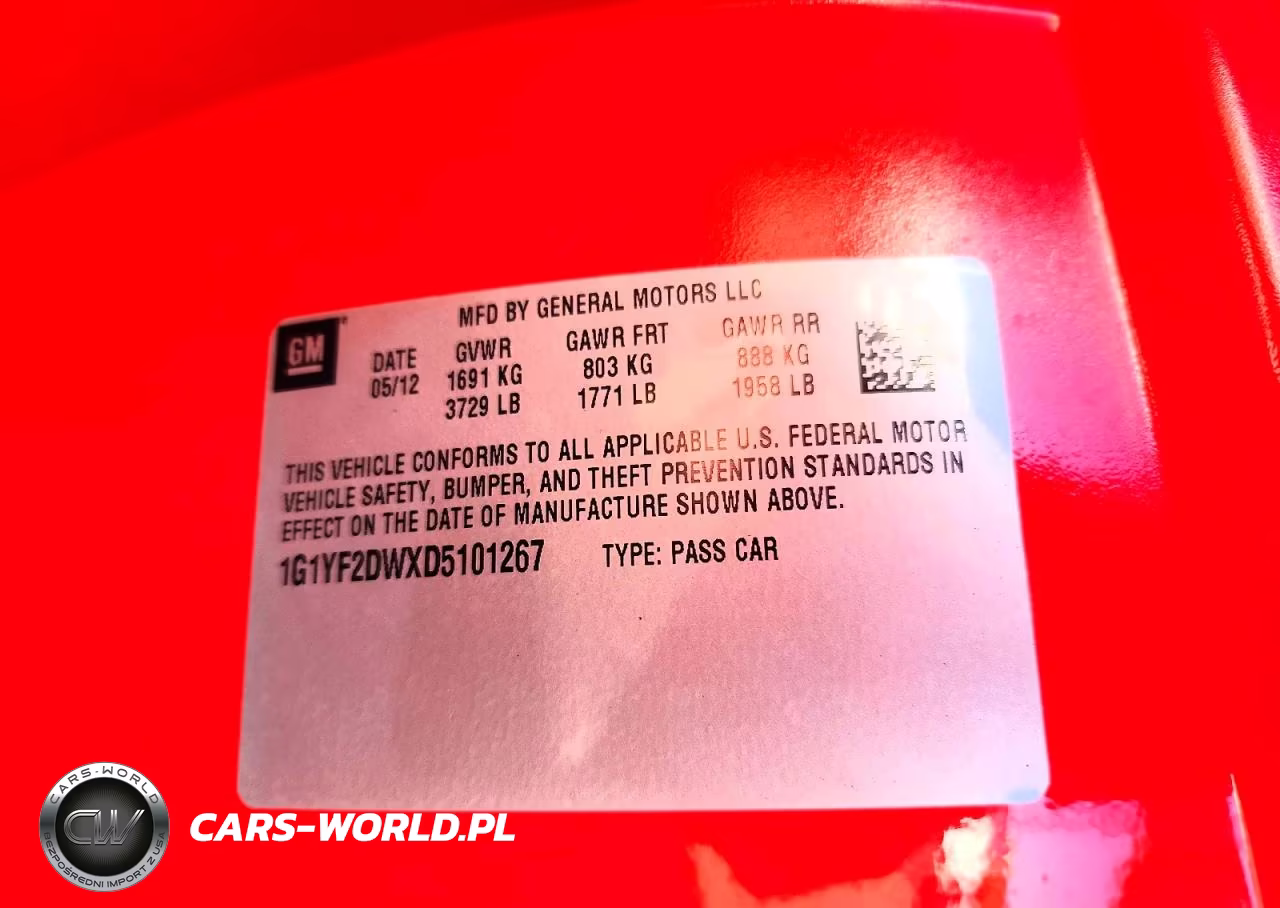 2013 Chevrolet Corvette VIN:1G1YF2DWXD5101267 - 13