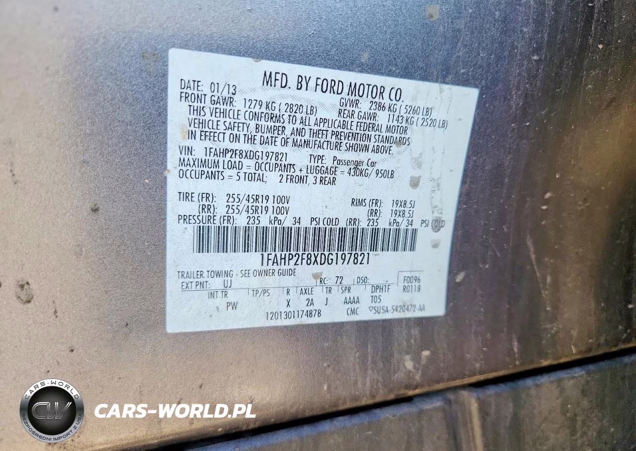 2013 Ford Taurus Limited VIN:1FAHP2F8XDG197821 - 12