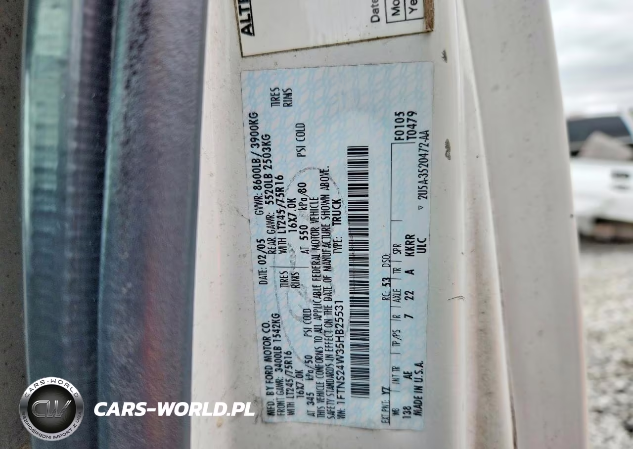 2005 Ford Econoline E250 Van VIN:1FTNS24W35HB25531 - 12