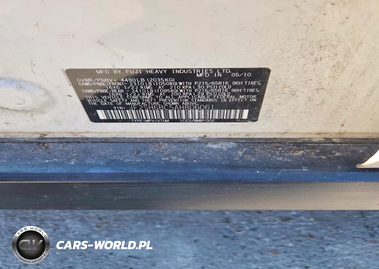 2010 Subaru Forester Xs VIN:JF2SH6BC5AH806061 - 13