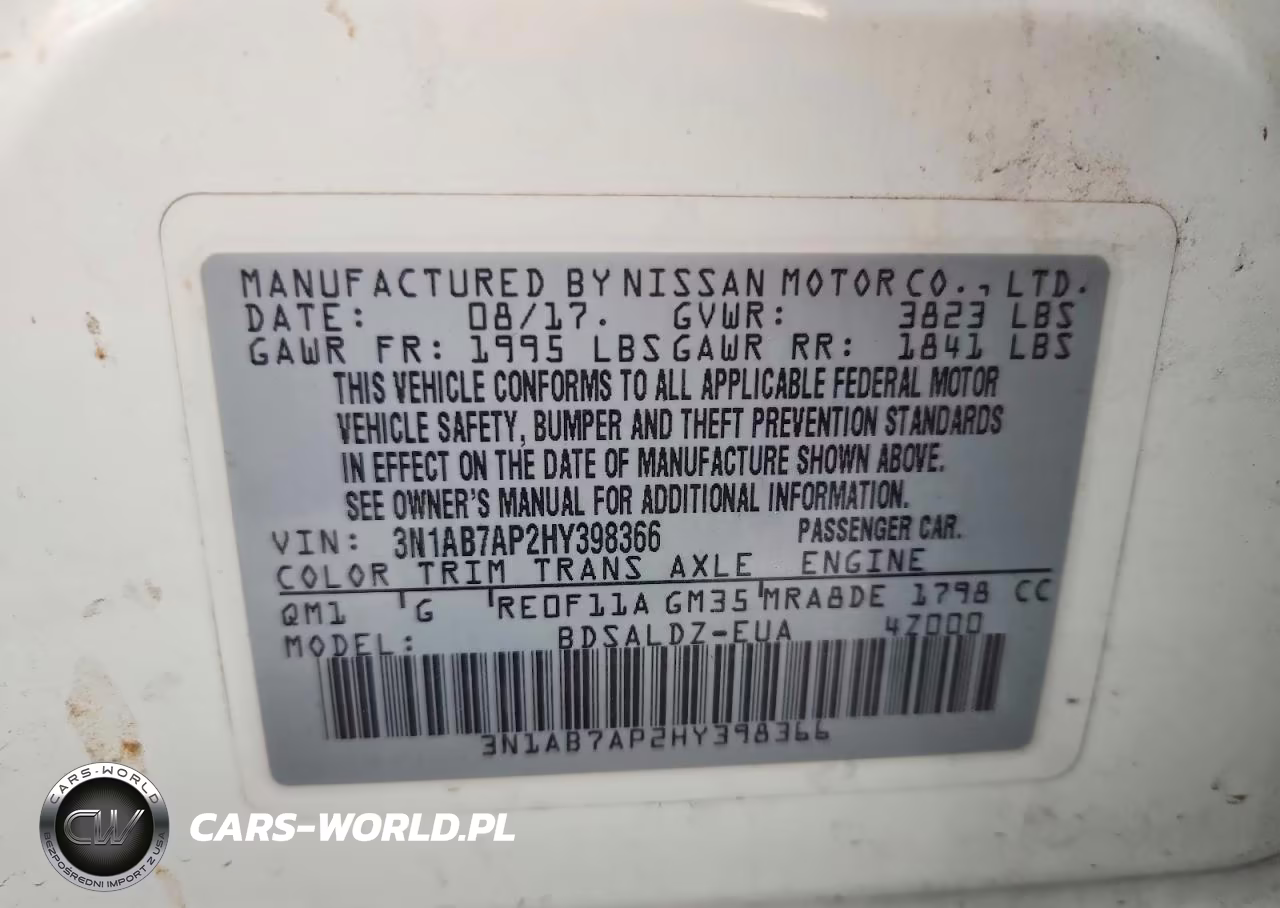 2017 Nissan Sentra Sv VIN:3N1AB7AP2HY398366 - 12