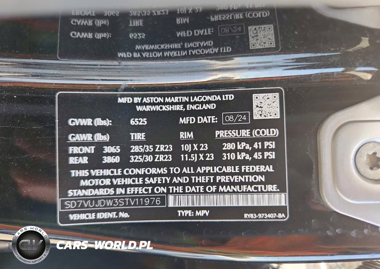 2025 Aston Martin Dbx 707 VIN:SD7VUJDW3STV11976 - 13