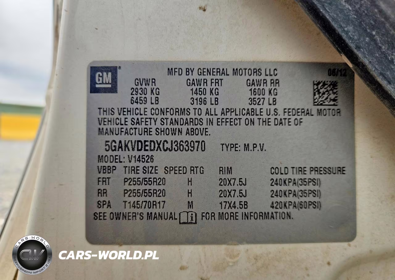 2012 Buick Enclave VIN:5GAKVDEDXCJ363970 - 13