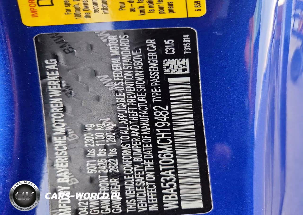 2021 BMW M440I VIN:WBA53AT06MCH19482 - 12