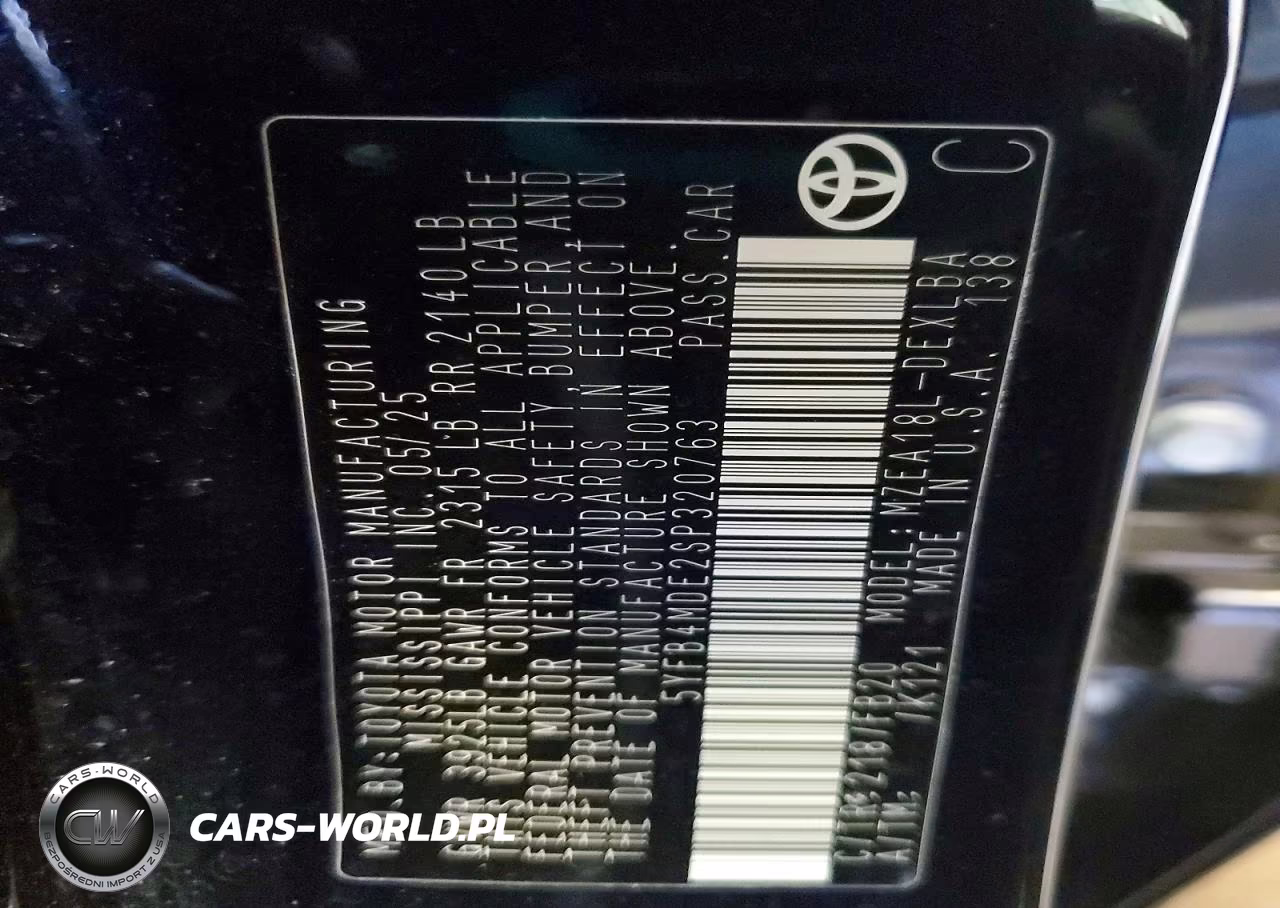 2025 Toyota Corolla Le VIN:5YFB4MDE2SP320763 - 13