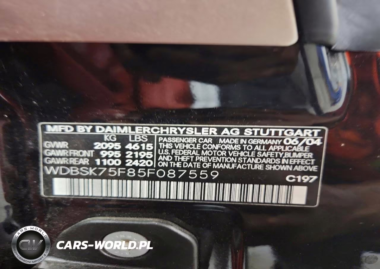 2005 Mercedes-Benz Sl 500 VIN:WDBSK75F85F087559 - 13