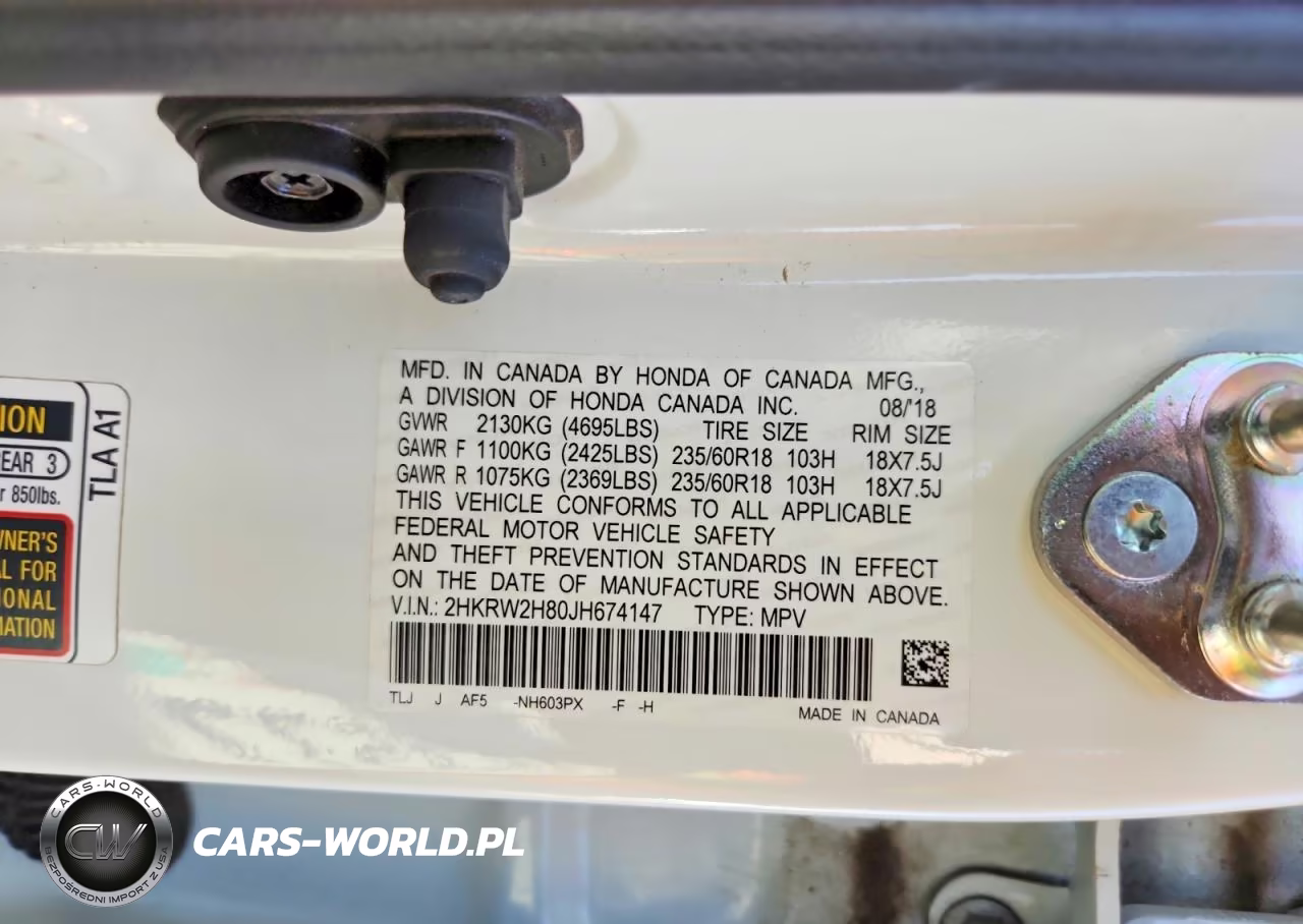 2018 Honda Cr-V Exl VIN:2HKRW2H80JH674147 - 13