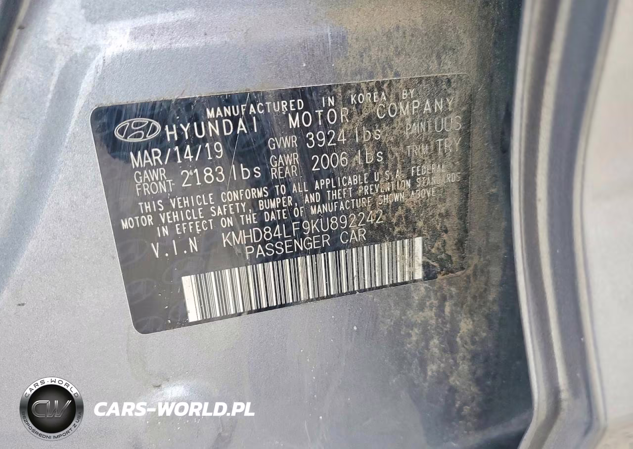 2019 Hyundai Elantra Value Edition VIN:KMHD84LF9KU892242 - 12