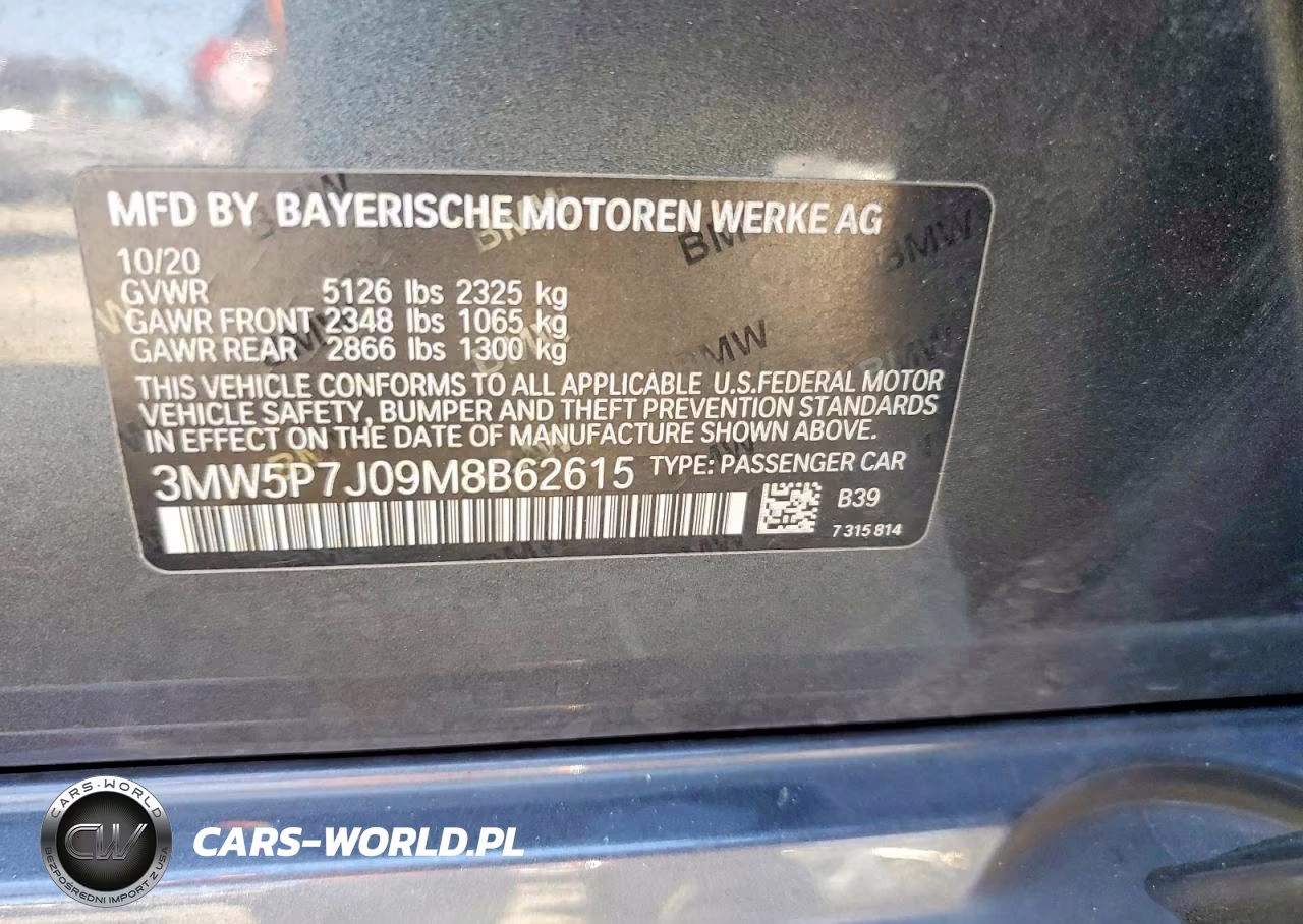 2021 BMW 330E VIN:3MW5P7J09M8B62615 - 13
