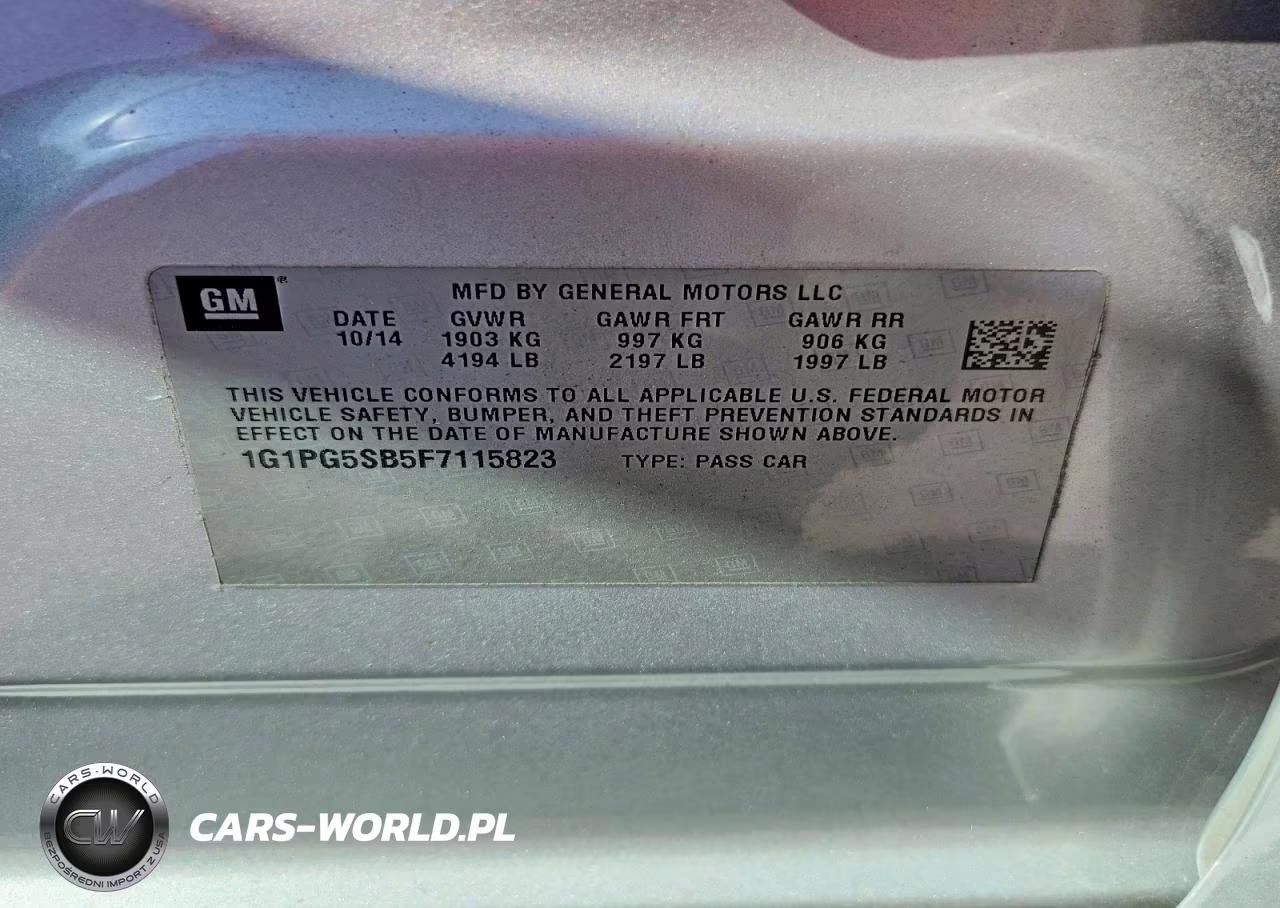 2015 Chevrolet Cruze Ltz VIN:1G1PG5SB5F7115823 - 12