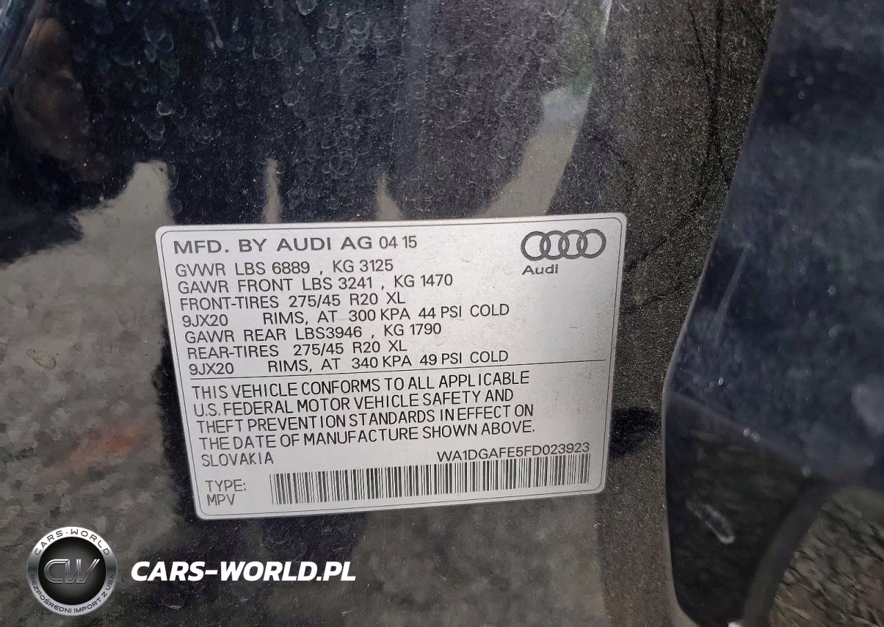 2015 Audi Q7 Prestige VIN:WA1DGAFE5FD023923 - 13