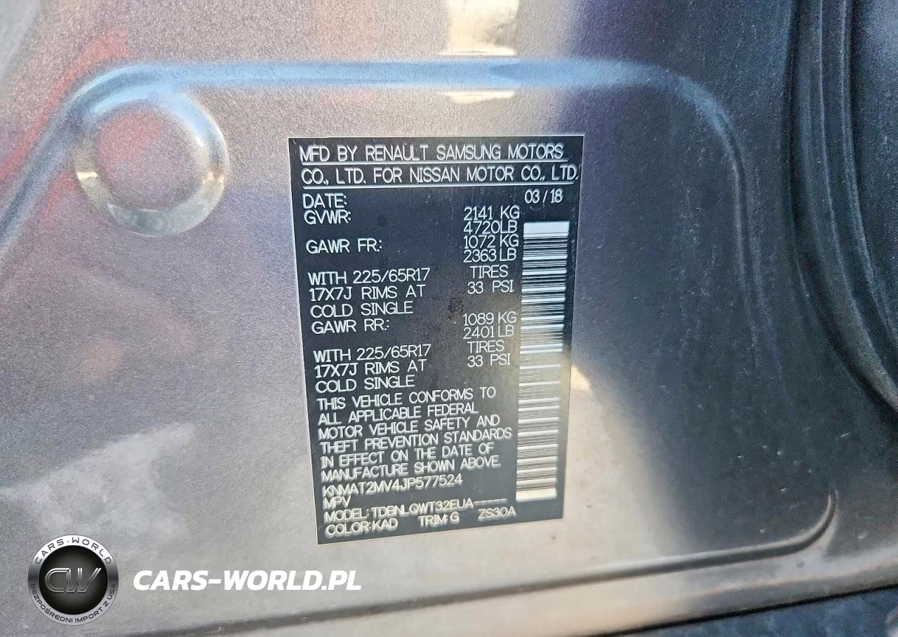 2018 Nissan Rogue Sv VIN:KNMAT2MV4JP577524 - 13