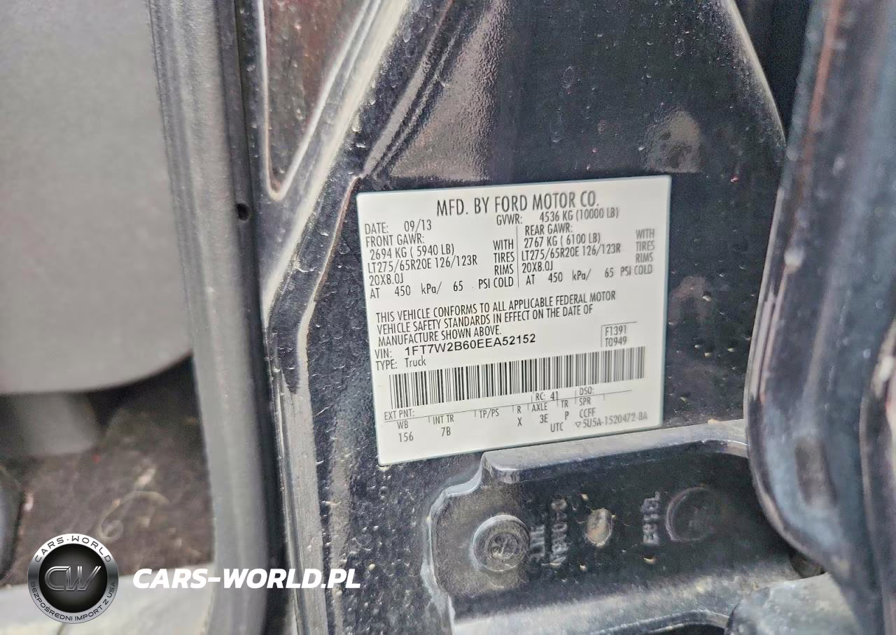 2014 Ford F250 Super Duty VIN:1FT7W2B60EEA52152 - 12