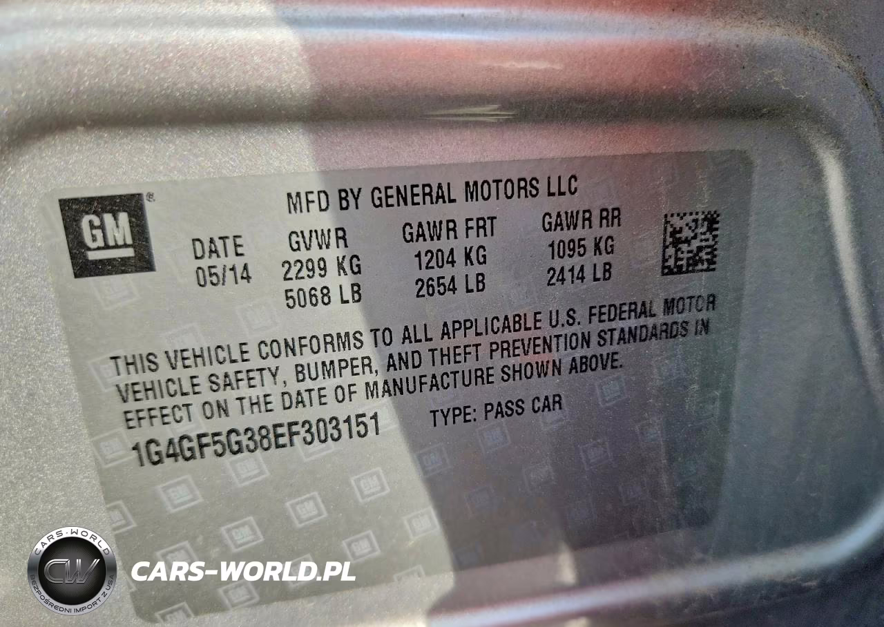 2014 Buick Lacrosse Touring VIN:1G4GF5G38EF303151 - 13