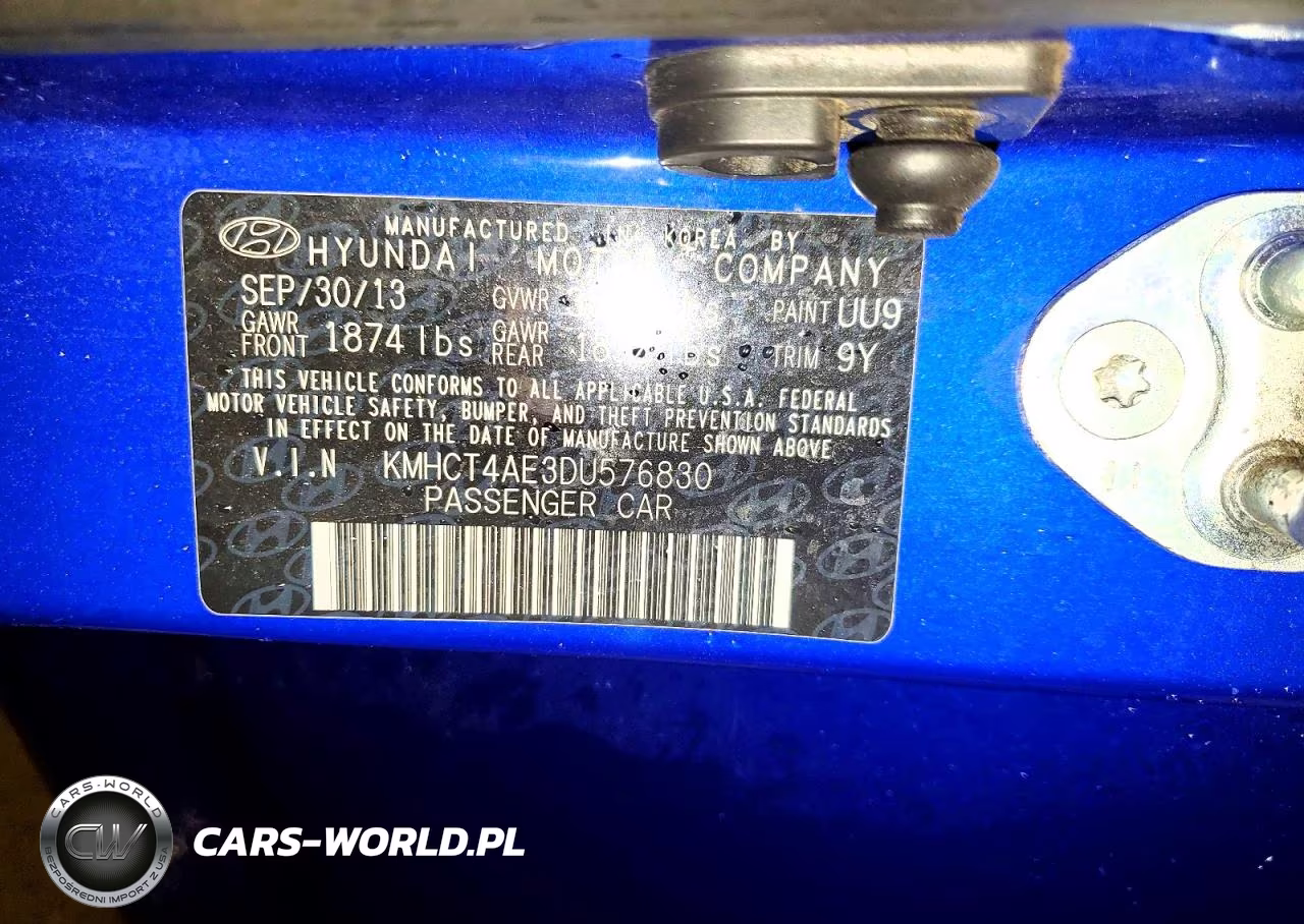2013 Hyundai Accent Gls VIN:KMHCT4AE3DU576830 - 12