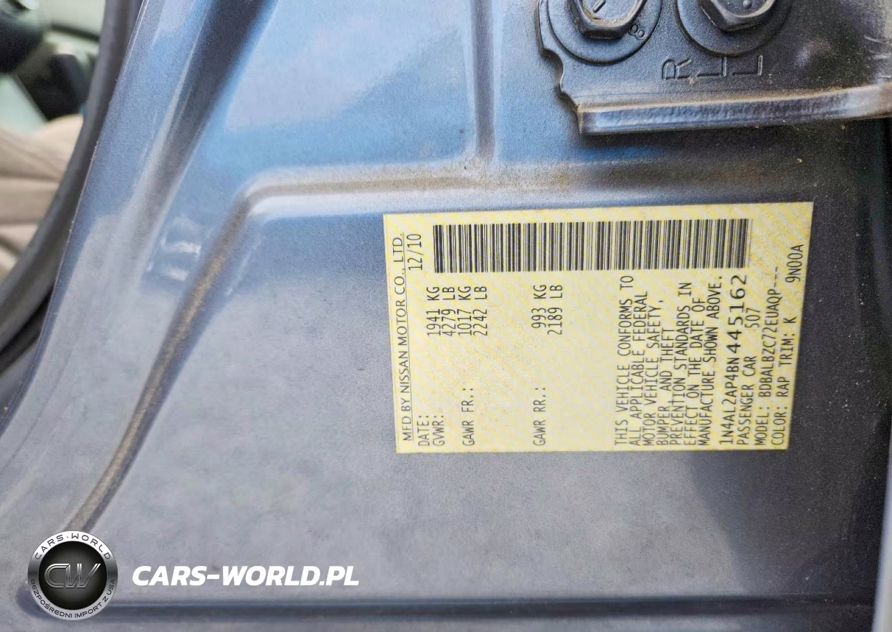 2011 Nissan Altima 2.5 VIN:1N4AL2AP4BN445162 - 12