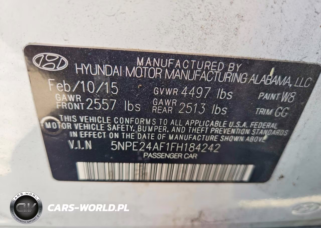 2015 Hyundai Sonata Se VIN:5NPE24AF1FH184242 - 12