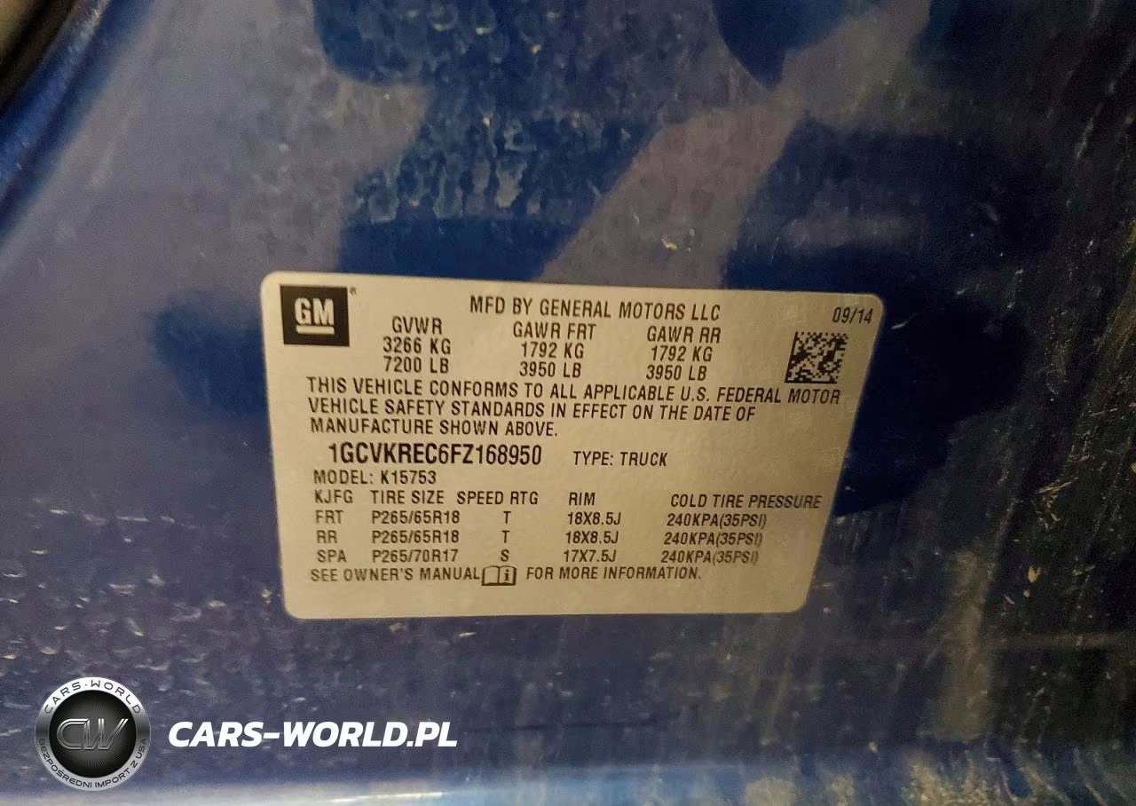 2015 Chevrolet Silverado K1500 Lt VIN:1GCVKREC6FZ168950 - 12