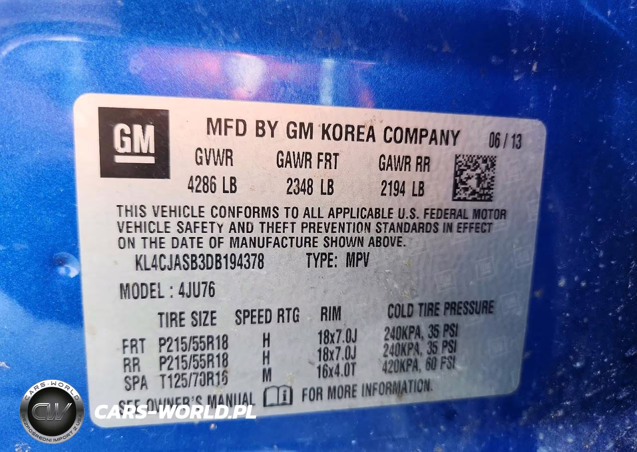 2013 Buick Encore VIN:KL4CJASB3DB194378 - 13