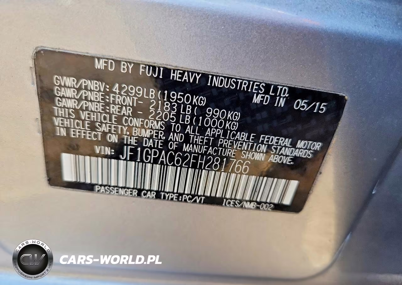 2015 Subaru Impreza Premium VIN:JF1GPAC62FH281766 - 12