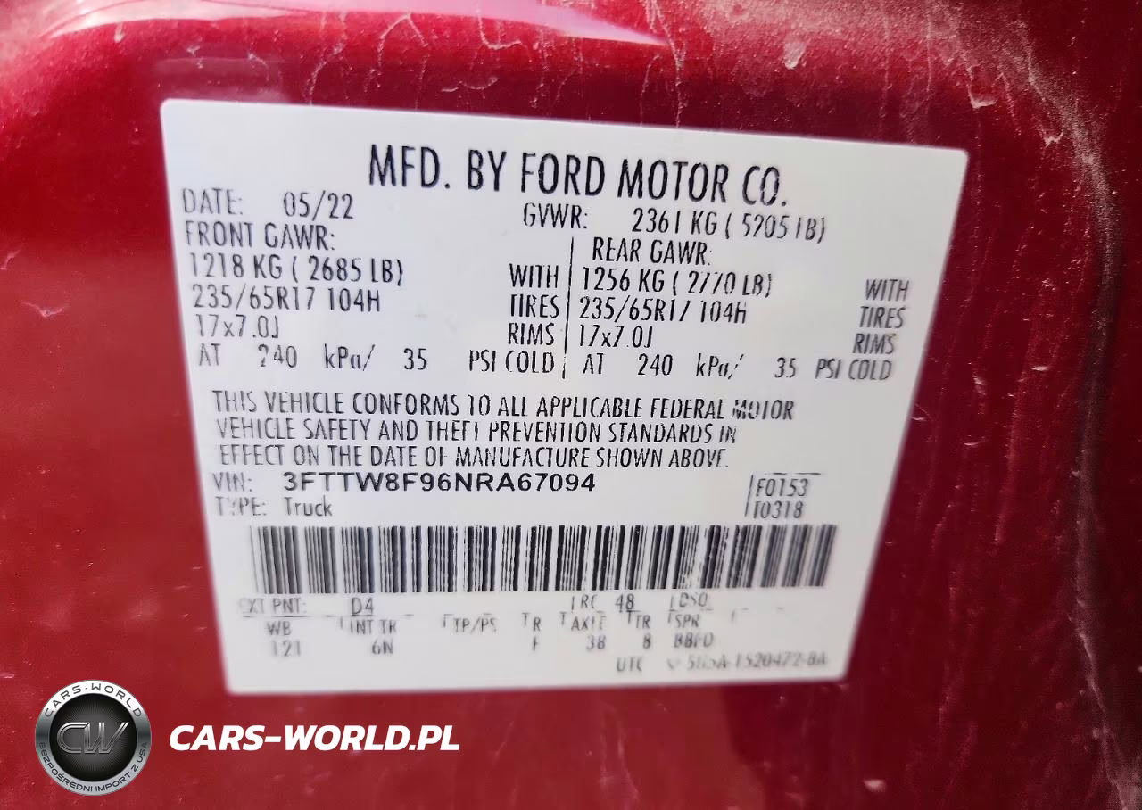 2022 Ford Maverick Xl VIN:3FTTW8F96NRA67094 - 12