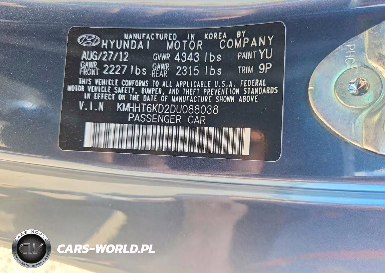 2013 Hyundai Genesis Coupe 2.0T Premium VIN:KMHHT6KD2DU088038 - 12