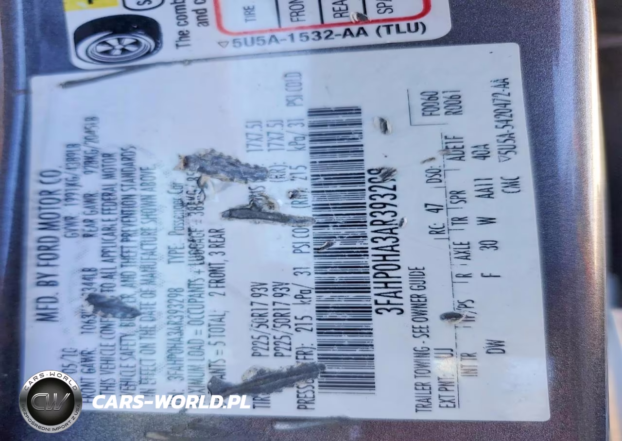 2010 Ford Fusion Se VIN:3FAHP0HA3AR393298 - 12