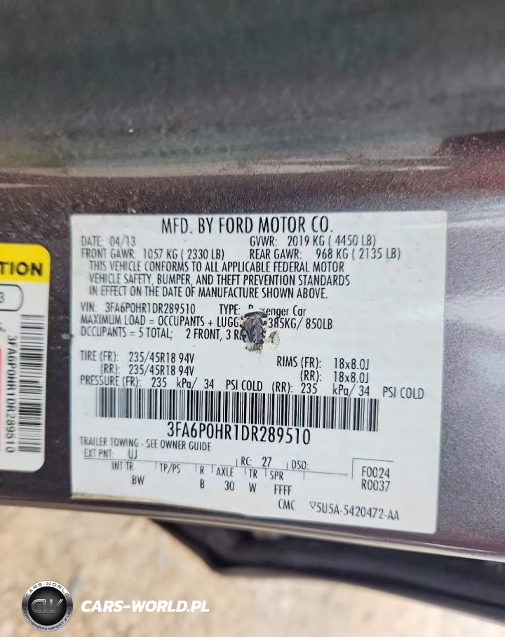 2013 Ford Fusion Se VIN:3FA6P0HR1DR289510 - 12