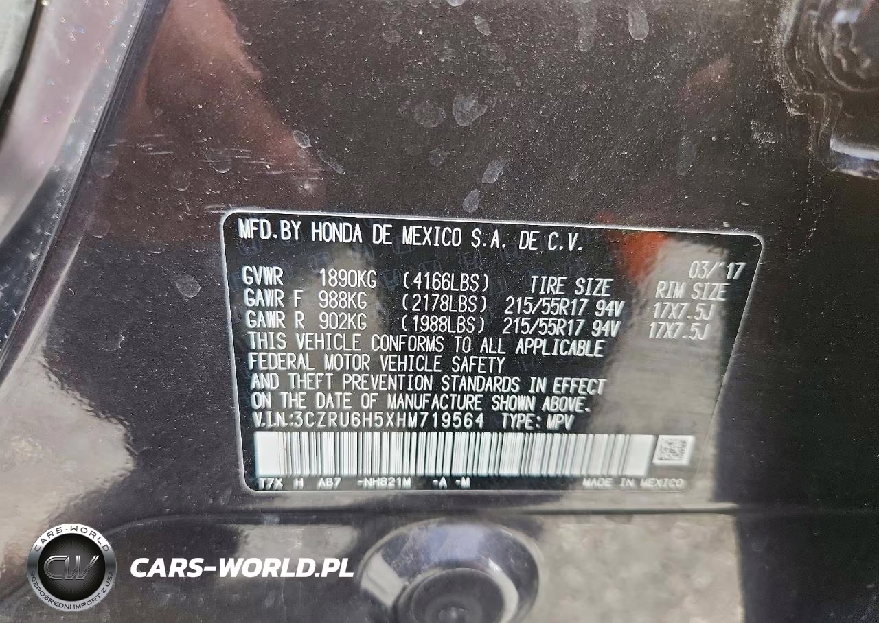 2017 Honda Hr-V Ex VIN:3CZRU6H5XHM719564 - 13