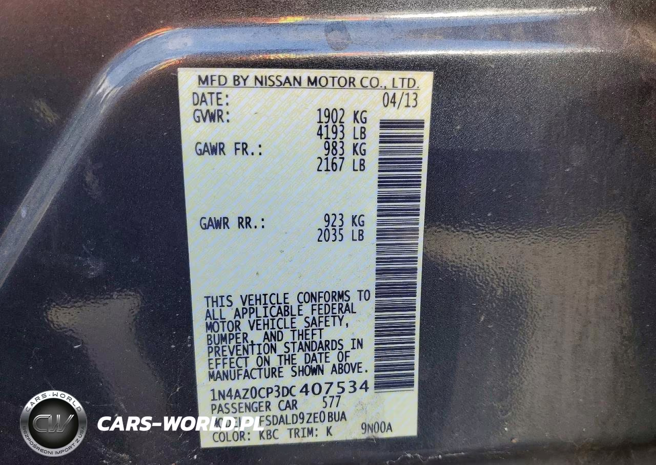 2013 Nissan Leaf S VIN:1N4AZ0CP3DC407534 - 12