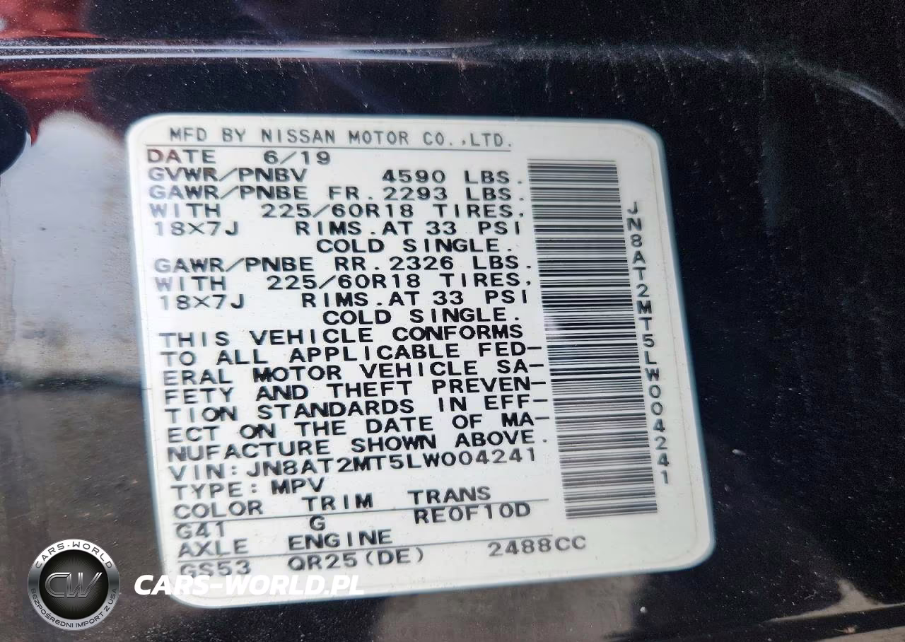 2020 Nissan Rogue Sv VIN:JN8AT2MT5LW004241 - 13