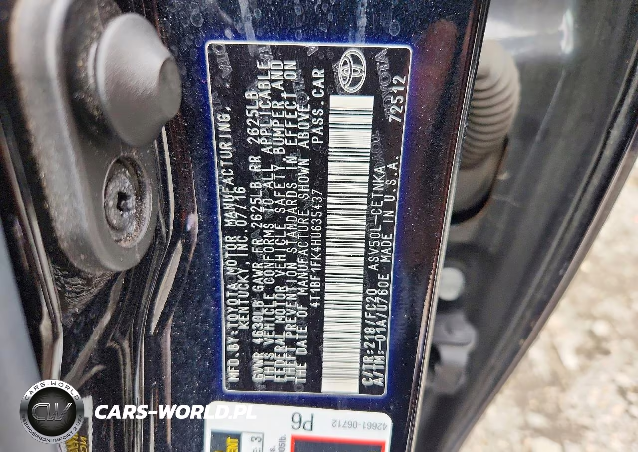 2017 Toyota Camry Le VIN:4T1BF1FK4HU635437 - 12