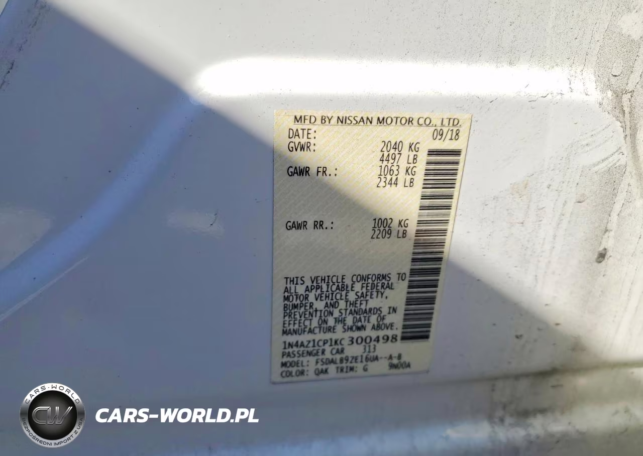 2019 Nissan Leaf S VIN:1N4AZ1CP1KC300498 - 12