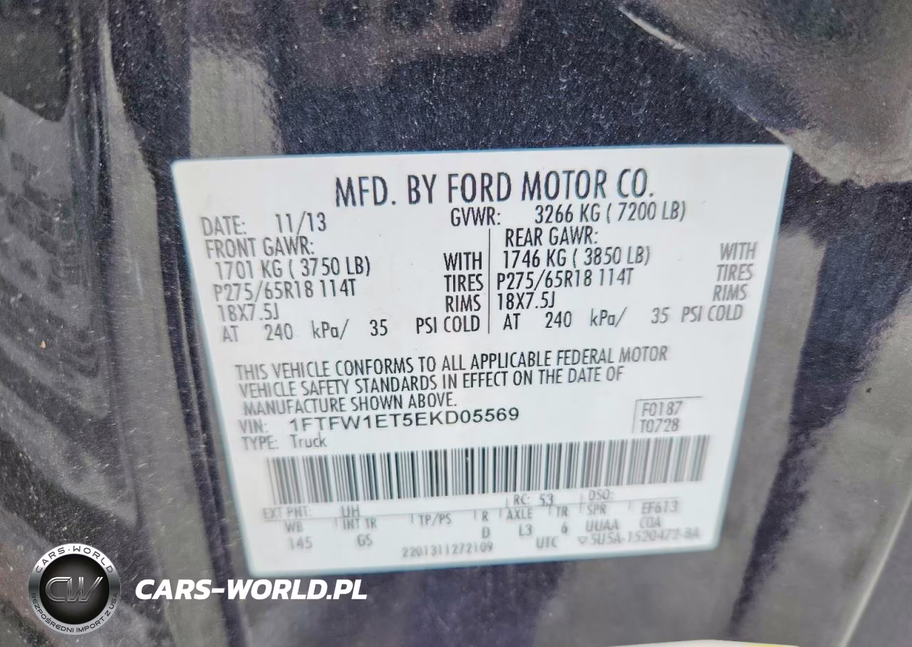 2014 Ford F150 Supercrew VIN:1FTFW1ET5EKD05569 - 12