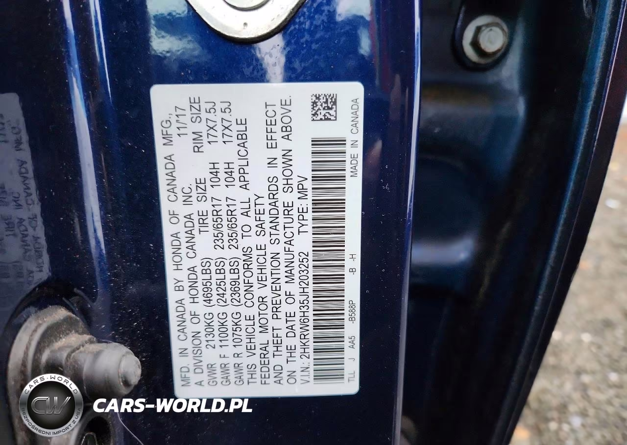 2018 Honda Cr-V Lx VIN:2HKRW6H35JH203252 - 12