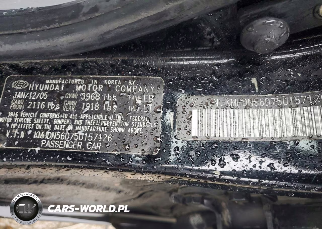 2005 Hyundai Elantra Gls VIN:KMHDN56D75U157126 - 12