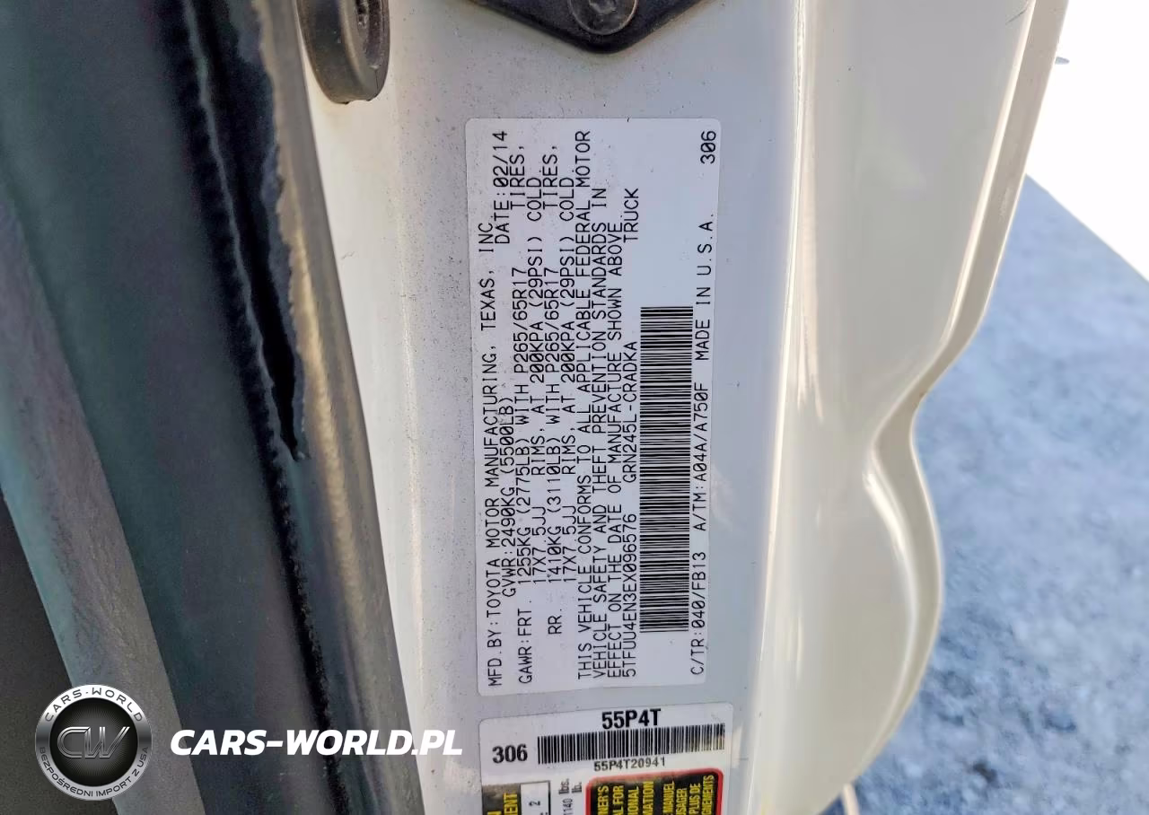 2014 Toyota Tacoma V6 VIN:5TFUU4EN3EX096576 - 12