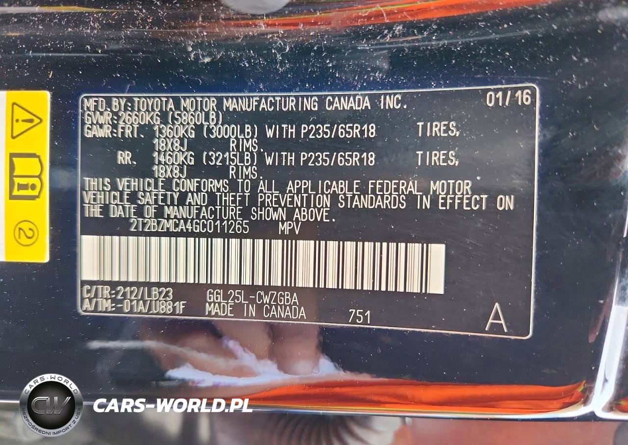 2016 Lexus Rx 350 Base VIN:2T2BZMCA4GC011265 - 13