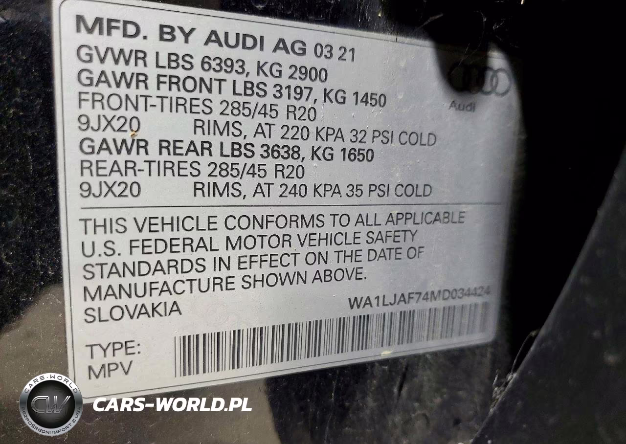 2021 Audi Q7 Premium Plus VIN:WA1LJAF74MD034424 - 13