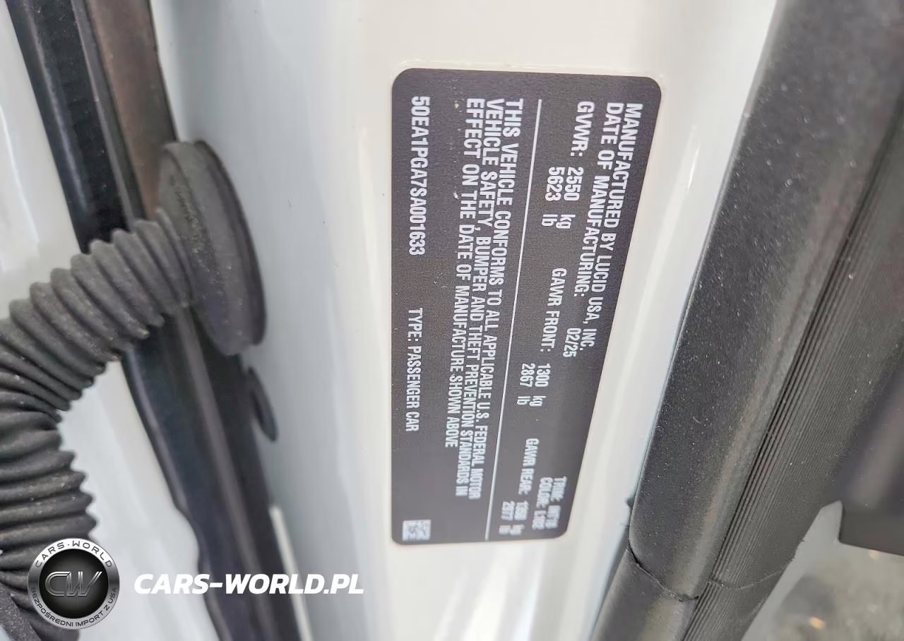 2025 Lucid Motors Air Pure VIN:50EA1PGA7SA001633 - 12
