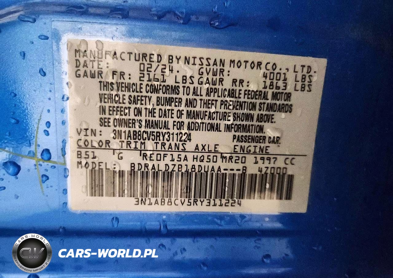 2024 Nissan Sentra Sv VIN:3N1AB8CV5RY311224 - 12