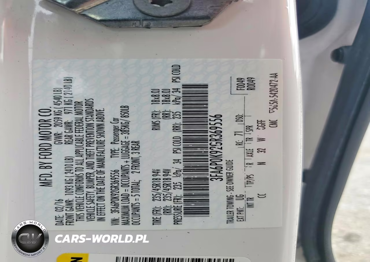 2016 Ford Fusion VIN:3FA6P0K92GR369556 - 12