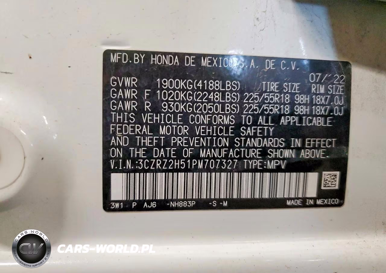 2023 Honda Hr-V Sport VIN:3CZRZ2H51PM707327 - 13