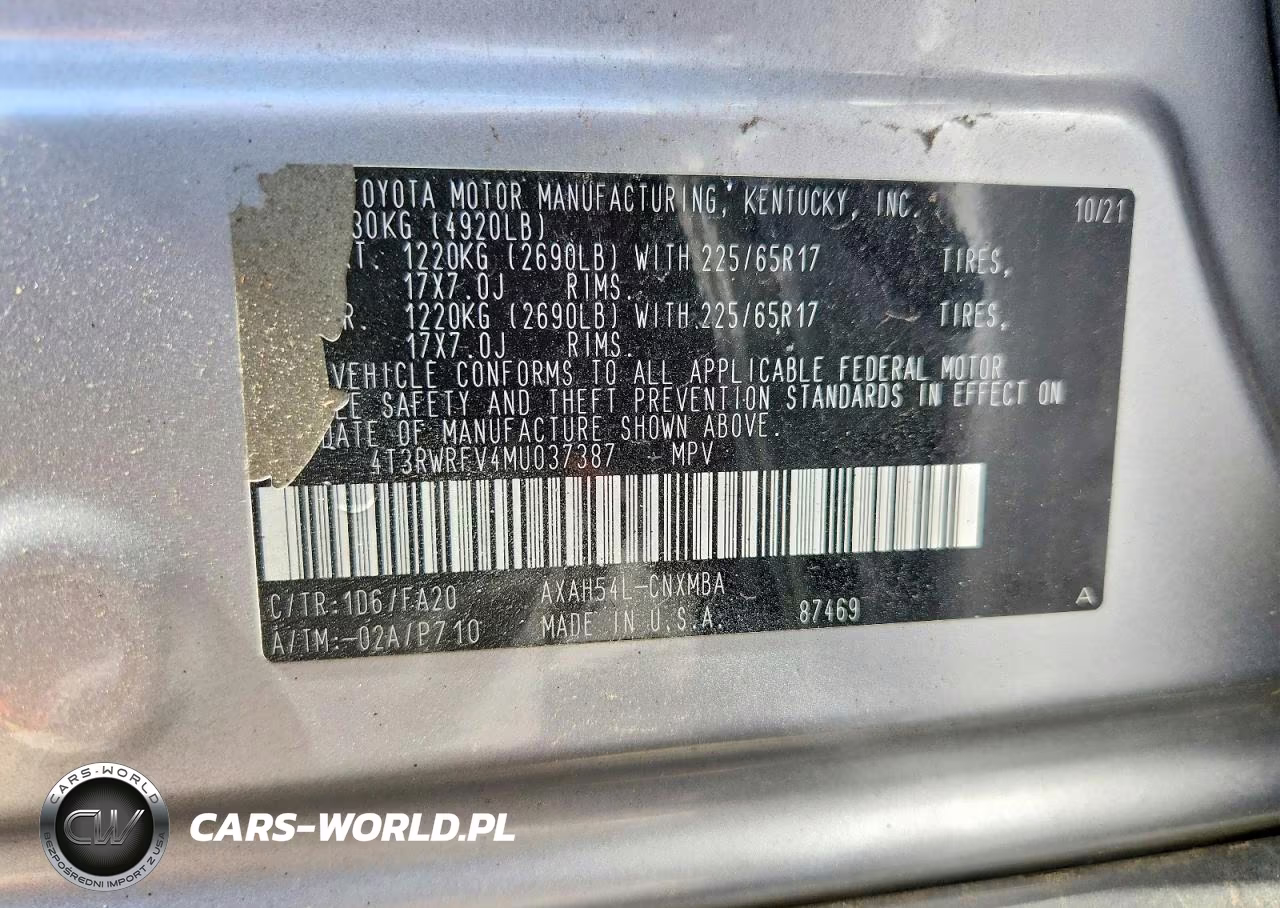 2021 Toyota Rav4 Xle VIN:4T3RWRFV4MU037387 - 14
