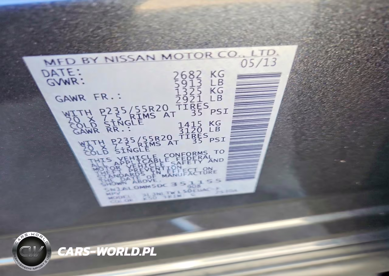 2013 Infiniti Jx35 Base VIN:5N1AL0MM5DC351155 - 13