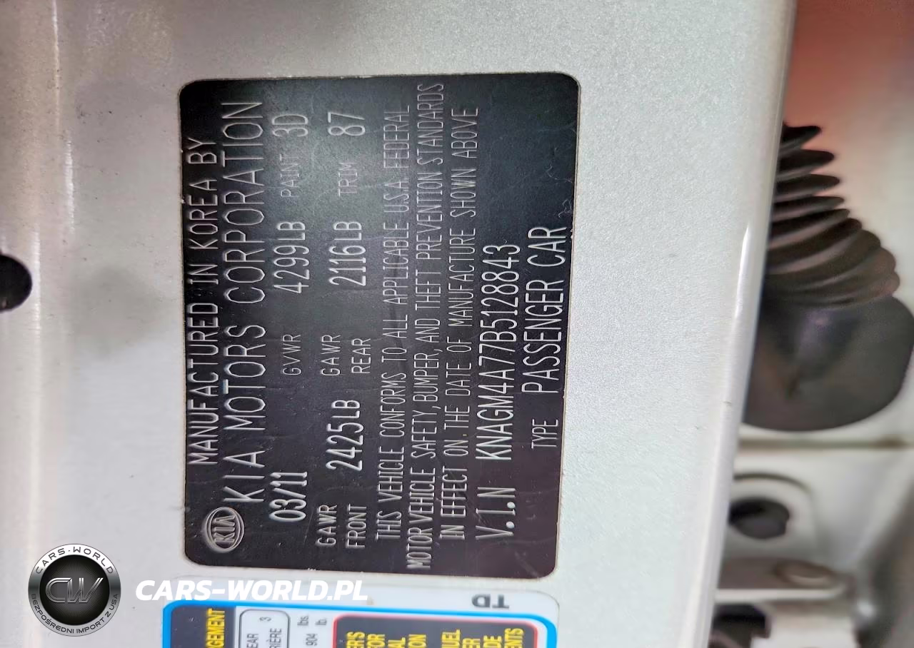 2011 Kia Optima Lx VIN:KNAGM4A77B5128843 - 12